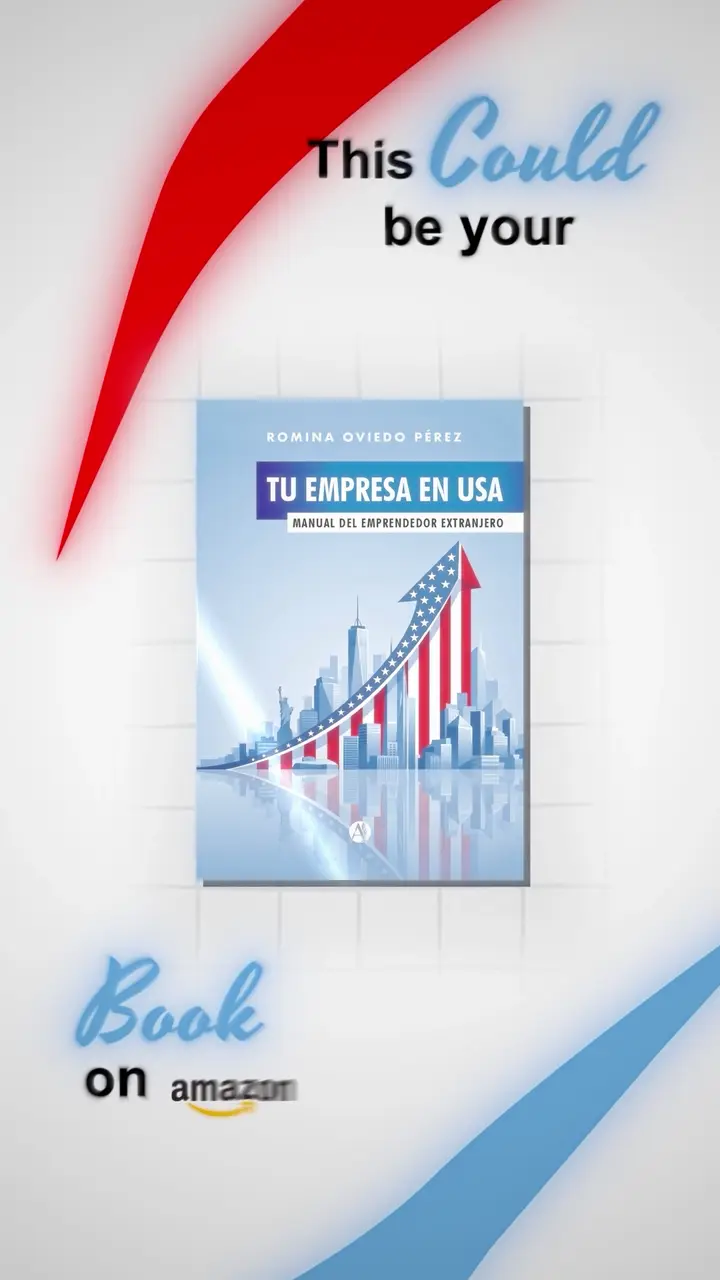 Book launch promo animation for the title Tu empresa en USA